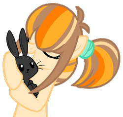 Size: 400x379 | Tagged: safe, artist:crystalponyart7669, derpibooru import, oc, oc:autumn topaz, earth pony, pony, rabbit, female, mare, simple background, solo, transparent background