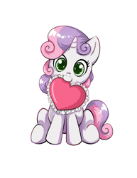 Size: 612x792 | Tagged: safe, artist:autumn rush, derpibooru import, sweetie belle, pony, unicorn, cute, diasweetes, female, filly, mouth hold, simple background, smiling, solo, transparent background