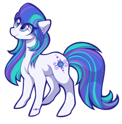 Size: 912x927 | Tagged: safe, artist:uunicornicc, derpibooru import, earth pony, pony, g3, cutie mark, female, g3 to g4, generation leap, looking up, mare, peri winkle, periwinkle, simple background, smiling, solo, transparent background