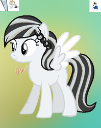 Size: 369x467 | Tagged: safe, artist:grimm821525, derpibooru import, oc, oc:white velvet, pegasus, pony, base used, female, gradient background, mare, solo, two toned wings