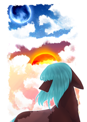 Size: 1252x1744 | Tagged: safe, artist:thunderstorm210, derpibooru import, oc, oc only, moon, solo, sun