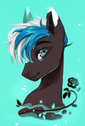 Size: 1647x2428 | Tagged: safe, artist:aphphphphp, derpibooru import, oc, oc only, pony, bust, male, portrait, solo, stallion