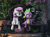 Size: 2500x1828 | Tagged: safe, artist:jotun22, derpibooru import, spike, sweetie belle, dragon, pony, unicorn, bubble, bubble pipe, female, filly, looking at each other, male, sitting