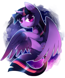 Size: 500x600 | Tagged: safe, artist:スカイ, derpibooru import, twilight sparkle, twilight sparkle (alicorn), alicorn, pony, female, looking at you, mare, solo, space