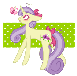 Size: 1806x1767 | Tagged: safe, artist:chococakebabe, derpibooru import, oc, oc only, oc:meadow blossom, butterfly, pony, unicorn, female, mare, simple background, solo, transparent background