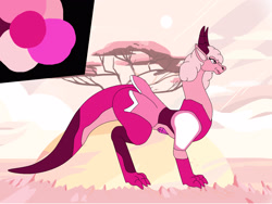 Size: 2560x1920 | Tagged: safe, artist:pd123sonic, derpibooru import, dragon, barely pony related, diamond, dragonified, pink diamond, pink diamond (steven universe), solo, species swap, steven universe