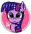 Size: 485x529 | Tagged: safe, artist:xflutt, derpibooru import, twilight sparkle, alicorn, pony, cute, female, looking at you, mare, pixel art, simple background, solo, transparent background