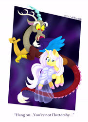 Size: 5000x6889 | Tagged: safe, artist:poecillia-gracilis19, discord, lily lace, discordant harmony, absurd resolution, mistaken identity