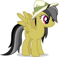 Size: 7000x6783 | Tagged: safe, artist:luckreza8, daring do, pegasus, pony, .svg available, absurd resolution, female, hat, mare, simple background, smiling, solo, transparent background, vector