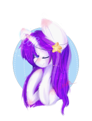 Size: 1563x2044 | Tagged: safe, artist:blatz-kemono, derpibooru import, oc, oc only, oc:purple star, pegasus, pony, bust, female, magic, mare, one eye closed, portrait, simple background, solo, transparent background