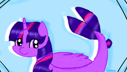 Size: 1136x640 | Tagged: safe, artist:creamyfairy, twilight sparkle, twilight sparkle (alicorn), alicorn, pony, seapony (g4), my little pony: the movie, seaponified, seapony twilight, species swap