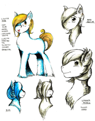 Size: 3125x4012 | Tagged: safe, artist:dreamingnoctis, oc, oc only, oc:snu, earth pony, pony, absurd resolution, reference sheet, simple background, sketch, sketch dump, smiling, solo, tongue out, traditional art