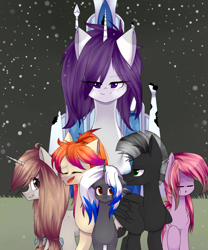 Size: 1280x1536 | Tagged: safe, artist:cupofvanillatea, oc, oc only, earth pony, pegasus, pony, unicorn, female, male, mare, stallion