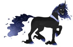 Size: 1369x878 | Tagged: safe, artist:bijutsuyoukai, derpibooru import, oc, pony, unicorn, magical gay spawn, male, offspring, parent:king sombra, parent:pony of shadows, raised hoof, simple background, solo, stallion, transparent background