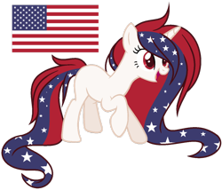 Size: 1024x876 | Tagged: safe, artist:cosmicwitchadopts, derpibooru import, pony, unicorn, female, mare, nation ponies, ponified, simple background, solo, transparent background, united states