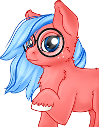 Size: 940x1196 | Tagged: safe, artist:flickswitch, derpibooru import, oc, oc only, oc:flickswitch, earth pony, pony, cheek fluff, cute, digital art, female, fluffy, freckles, glasses, mare, ponysona, simple background, solo, transparent background, updated