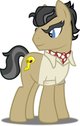 Size: 1024x1598 | Tagged: safe, artist:blah23z, derpibooru import, doctor caballeron, filthy rich, earth pony, pony, clothes, male, neckerchief, recolor, simple background, solo, stallion, transparent background