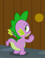 Size: 421x540 | Tagged: safe, derpibooru import, screencap, spike, dragon, horse play, claws, cropped, male, solo, tail