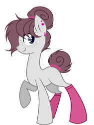 Size: 1024x1358 | Tagged: safe, artist:mintoria, derpibooru import, oc, earth pony, pony, clothes, female, mare, simple background, socks, solo, transparent background