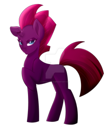 Size: 900x1044 | Tagged: safe, artist:paintcoloryt, derpibooru import, tempest shadow, pony, unicorn, my little pony: the movie, broken horn, eye scar, female, horn, looking at you, mare, one hoof raised, scar, simple background, solo, transparent background, watermark