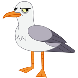 Size: 894x894 | Tagged: safe, artist:amarthgul, derpibooru import, bird, seagull, surf and/or turf, animal, simple background, solo, transparent background, vector