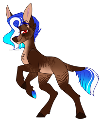 Size: 978x1167 | Tagged: safe, artist:wolfs42, derpibooru import, oc, oc only, oc:cammie, pony, non-pony oc, rearing, simple background, transparent background, underhoof