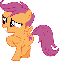 Size: 5037x5277 | Tagged: safe, artist:sinkbon, derpibooru import, scootaloo, surf and/or turf, absurd resolution, simple background, solo, transparent background, vector