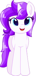 Size: 641x1338 | Tagged: safe, artist:rivin177, derpibooru import, oc, oc only, oc:purpleheart, oc:rivin, pony, unicorn, 2019 community collab, blue eyes, cute, derpibooru community collaboration, female, looking at you, mare, rivinoctaverbrush, simple background, smiling, solo, standing, transparent background