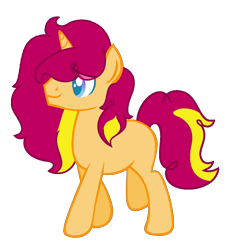 Size: 970x1063 | Tagged: safe, artist:crystalponyart7669, derpibooru import, oc, oc only, oc:creme brulee, pony, unicorn, magical lesbian spawn, male, offspring, parent:pinkie pie, parent:sunset shimmer, parents:sunsetpie, simple background, solo, stallion, transparent background