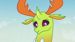 Size: 1280x720 | Tagged: safe, derpibooru import, screencap, thorax, changedling, changeling, to change a changeling, king thorax, smiling, solo