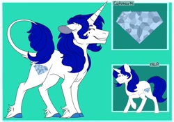 Size: 1024x715 | Tagged: safe, artist:colourstrike, derpibooru import, oc, oc only, oc:alexandrite, classical unicorn, unicorn, cloven hooves, colored hooves, floppy ears, green background, leonine tail, male, offspring, parent:fancypants, parent:rarity, parents:raripants, simple background, solo, stallion, unshorn fetlocks