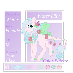 Size: 1700x1700 | Tagged: safe, artist:candycrusher3000, derpibooru import, oc, oc:water lily, original species, petal pony, solo