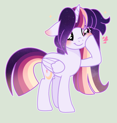 Size: 1285x1343 | Tagged: safe, artist:moon-rose-rosie, derpibooru import, oc, oc:celestial moon, alicorn, pony, female, mare, simple background, solo