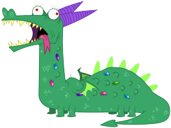 Size: 5000x3769 | Tagged: safe, artist:zutheskunk traces, derpibooru import, crackle, dragon, .svg available, forked tongue, open mouth, resource, simple background, solo, tongue out, transparent background, vector