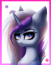 Size: 729x929 | Tagged: safe, artist:bastet-catmew, derpibooru import, oc, pony, unicorn, bust, female, mare, portrait, solo