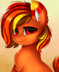 Size: 1446x1764 | Tagged: safe, artist:pridark, derpibooru import, oc, oc:daybreak, pony, bust, portrait, raffle winner, solo