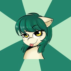 Size: 600x600 | Tagged: artist needed, safe, oc, oc only, oc:clove, pony, :p, bedroom eyes, meme, naughty clove, smiling, solo, template, tongue out