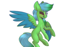 Size: 3000x2226 | Tagged: safe, artist:umiimou, oc, oc only, oc:serenity, pegasus, pony, colored wings, female, high res, mare, multicolored wings, one eye closed, simple background, solo, transparent background, wink