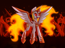 Size: 5500x4052 | Tagged: safe, artist:imbirgiana, derpibooru import, daybreaker, alicorn, pony, absurd resolution, crown, female, jewelry, mare, open mouth, regalia, solo