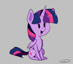 Size: 1661x1453 | Tagged: safe, artist:taurson, derpibooru import, twilight sparkle, twilight sparkle (alicorn), alicorn, pony, chibi, cute, female, mare, open mouth, simple background, twiabetes