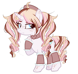 Size: 1089x1043 | Tagged: safe, artist:peachesandcreamated, derpibooru import, oc, oc:frozen confection, pony, unicorn, choker, cuffs (clothes), female, leg warmers, mare, simple background, solo, transparent background