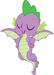 Size: 3602x5000 | Tagged: safe, artist:dashiesparkle, derpibooru import, spike, dragon, molt down, .svg available, eyes closed, feet, male, male feet, open mouth, simple background, solo, transparent background, vector, winged spike, wings