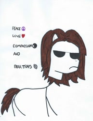 Size: 786x1017 | Tagged: safe, artist:dachosta, derpibooru import, pony, crossover, ponified, sharpie, solo, traditional art, youtube, youtuber