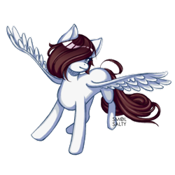 Size: 1024x1024 | Tagged: safe, artist:smolsalty, oc, oc only, pegasus, pony, female, mare, simple background, solo, spread wings, transparent background, wings