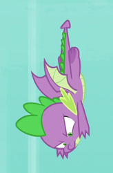 Size: 358x546 | Tagged: safe, derpibooru import, screencap, spike, dragon, molt down, cropped, flying, male, winged spike, wings