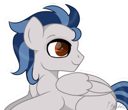 Size: 1024x876 | Tagged: safe, artist:ipandacakes, derpibooru import, oc, pegasus, pony, male, prone, simple background, solo, stallion, transparent background, white outline