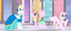 Size: 1440x633 | Tagged: safe, artist:rosesweety, derpibooru import, alicorn, pony, castle, cinderella, clara cinderella, ponified, regal academy, rose cinderella, royal