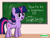 Size: 800x600 | Tagged: safe, artist:nesdoesart, derpibooru import, twilight sparkle, twilight sparkle (alicorn), alicorn, pony, chalkboard, female, looking at you, mare, solo