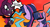 Size: 1832x991 | Tagged: safe, artist:artiks, derpibooru import, tempest shadow, twilight sparkle, twilight sparkle (alicorn), alicorn, pony, unicorn, atg 2018, broken horn, dialogue, eye scar, lightning, newbie artist training grounds, scar, sparking horn