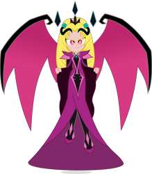 Size: 4000x4567 | Tagged: safe, artist:ambassad0r, derpibooru import, oc, oc:princess dark matter, equestria girls, absurd resolution, clothes, commission, dress, floating, looking at you, open mouth, simple background, solo, transparent background, wings